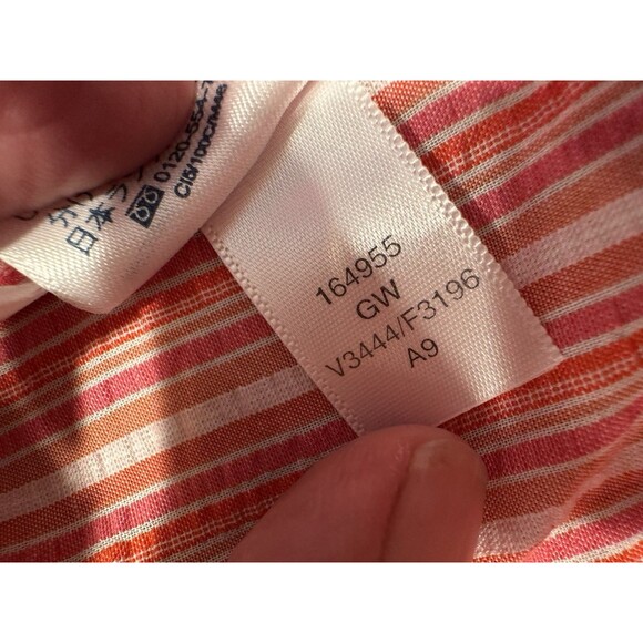 Land's End Women Long Sleeve Button Up Shirt 3X Flip Cuff Roll Tab Breathable - Picture 11 of 11